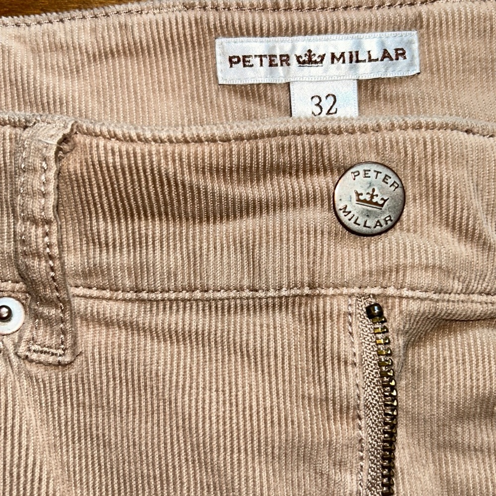 Peter Miller Five Pocket Pants Sz 32 Corduroy Brown 5 Summer Fall Golf